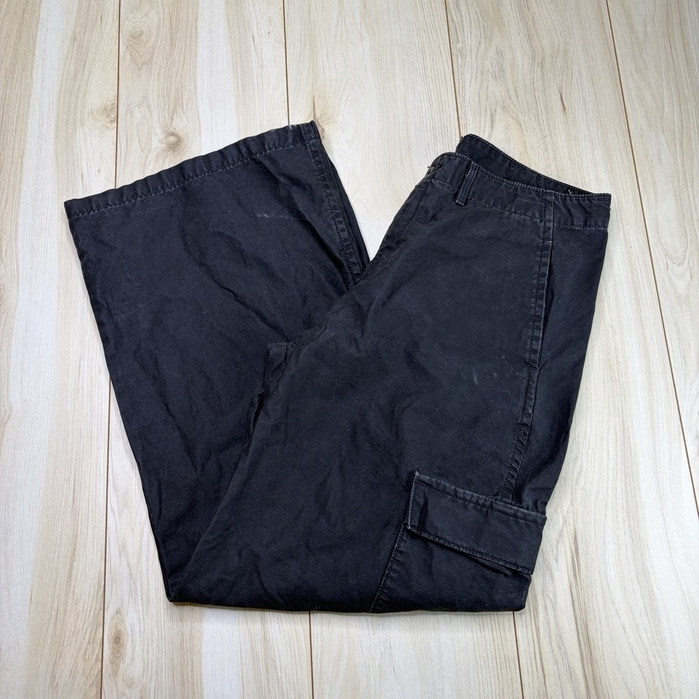Levi's Premium Men's Baggy Fit Cargo Pants Black Size 30x30 Wide Leg Pockets